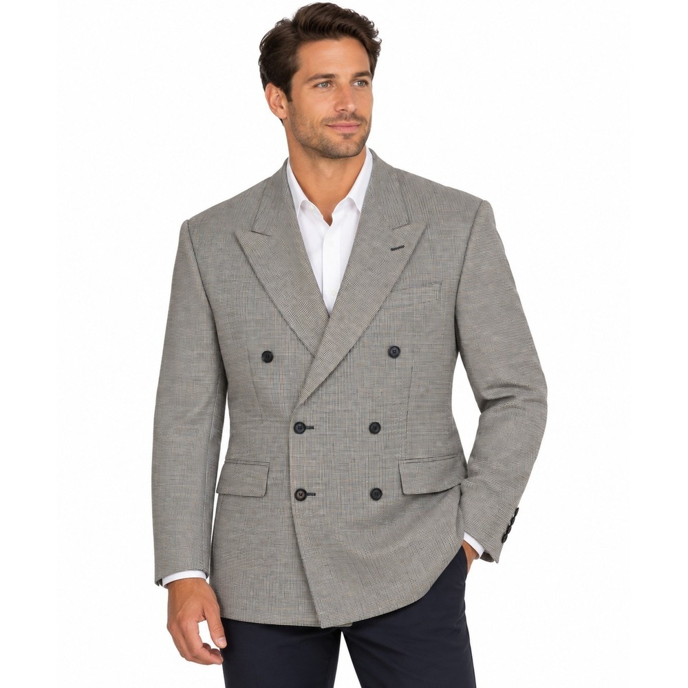 Kasper Wool Houndstooth Mens Blazer Jacket Size 40 Workwear Business Office